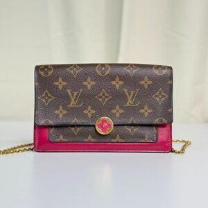 Louis Vuitton Monogram Canvas Flore WOC Shoulder Bag Crossbody